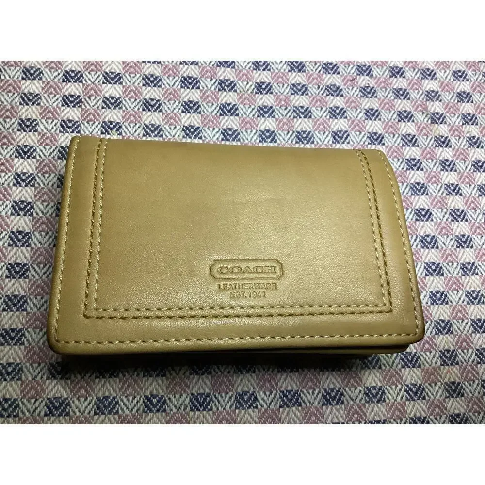 Coach flap card case/coin wallet